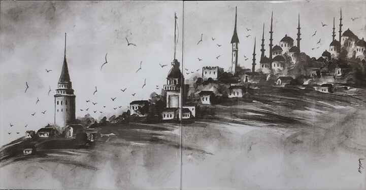 20x40 cm Çini Pano - YK35